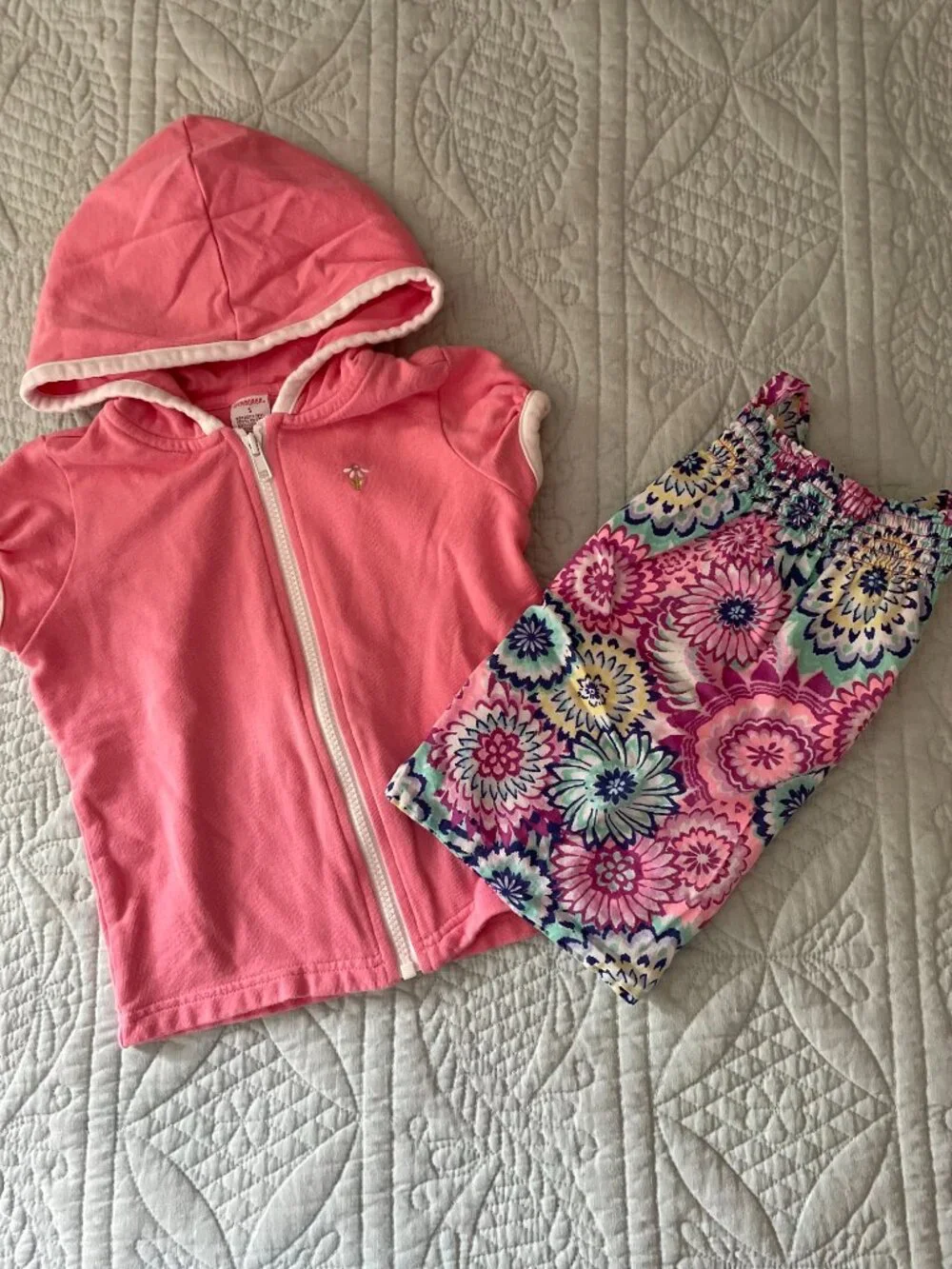 GYMBOREE 2 Piece Vibrant Pink Floral Cotton Set  | Size 5